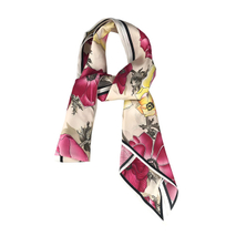 Custom Flora Printed Twill Silk Skinny Twilly Machine Hem Rolled China Supplier