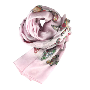 Wholesale Custom Printed Silk Jacquard Floral Shawl