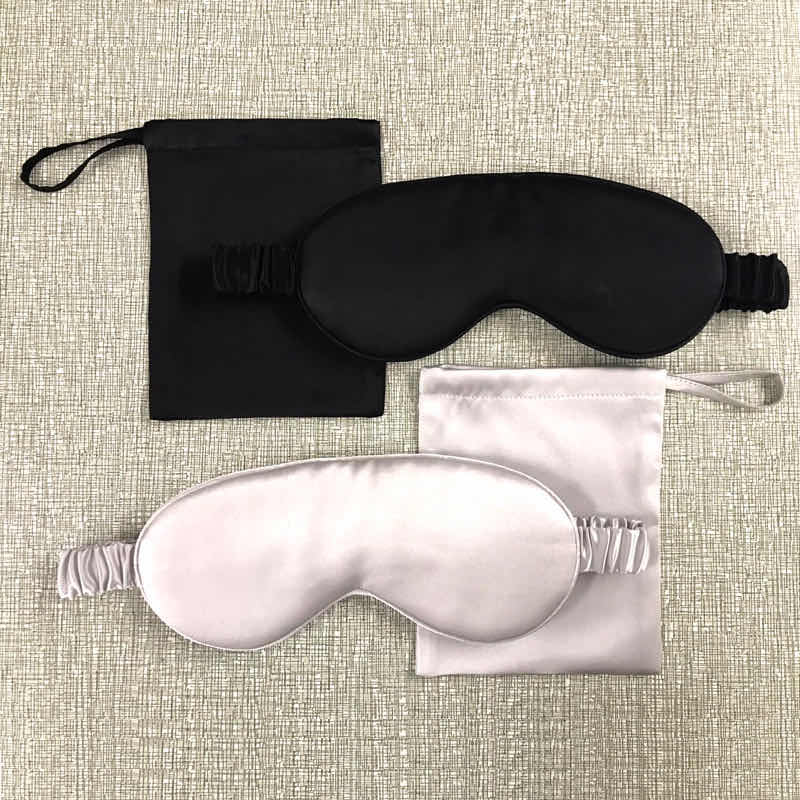 travel set 100 19 momme mulberry silk sleep eye mask with satin bag
