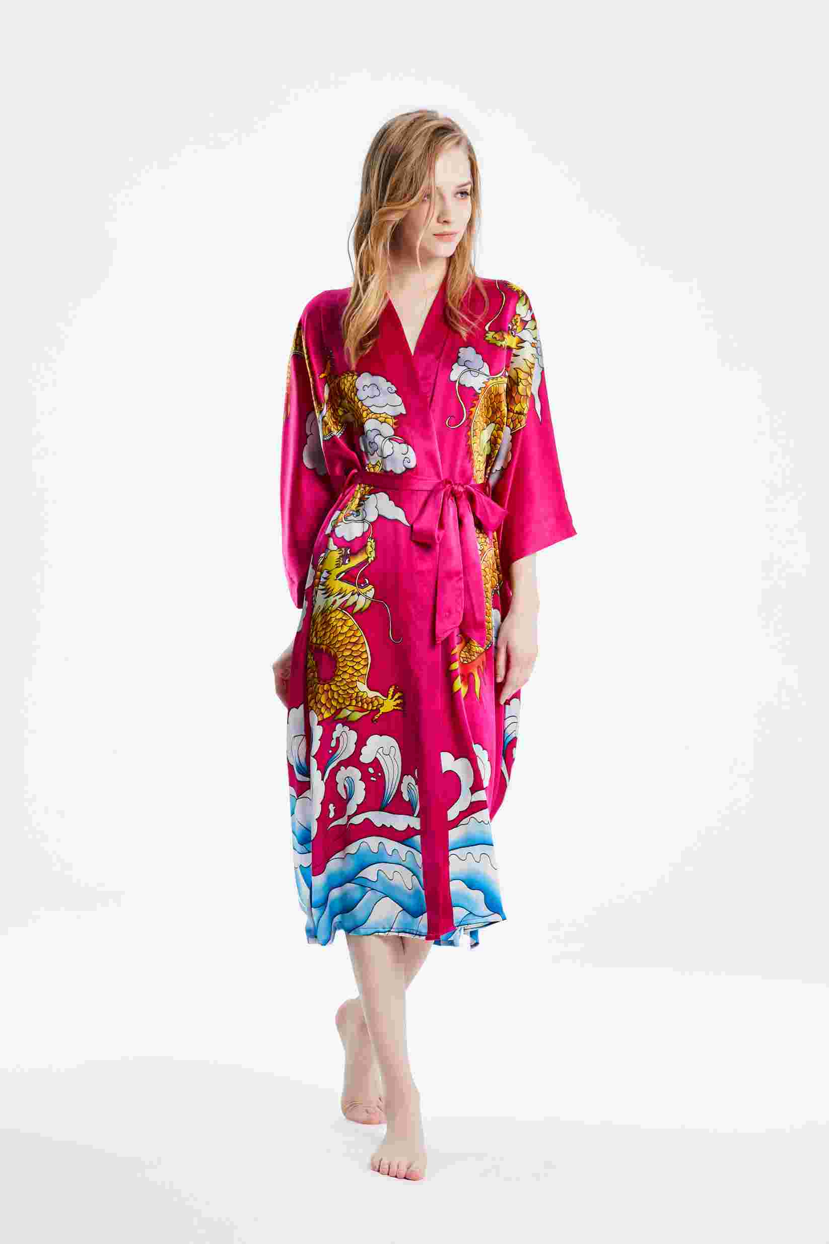 Floral Silk Robes Wholesale