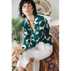 Custom Floral Printed Silk Blouse for Women From Clothing Manufacturer Based on Hangzhou,china