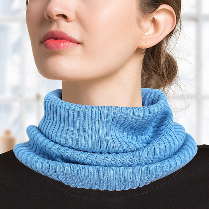 Wholesale Womens Thick Ribbed Silk Cashmere Neck Warmer Mens cashmere snood