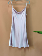 Custom Printing Sexy Cowl Neck Slip Dress 100 Silk with Slit for Women for Wholesale