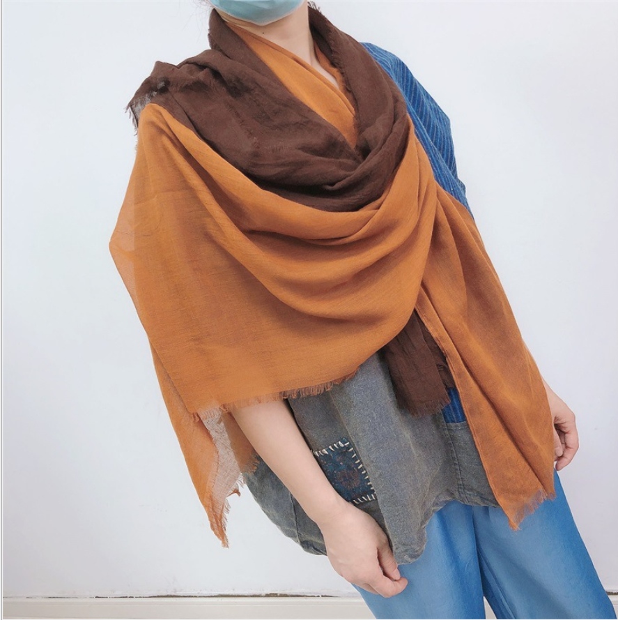 Trendy Polyester Cotton Soft And Smooth Shawl Scarf Big Size for Women China Supplier