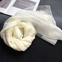 Custom Natural Plant Dyed White Linen Scarf Shawl Wholeasale