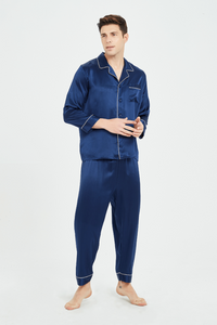 OEM Plus Size Mens Silk Pajamas Set in Bulk UK