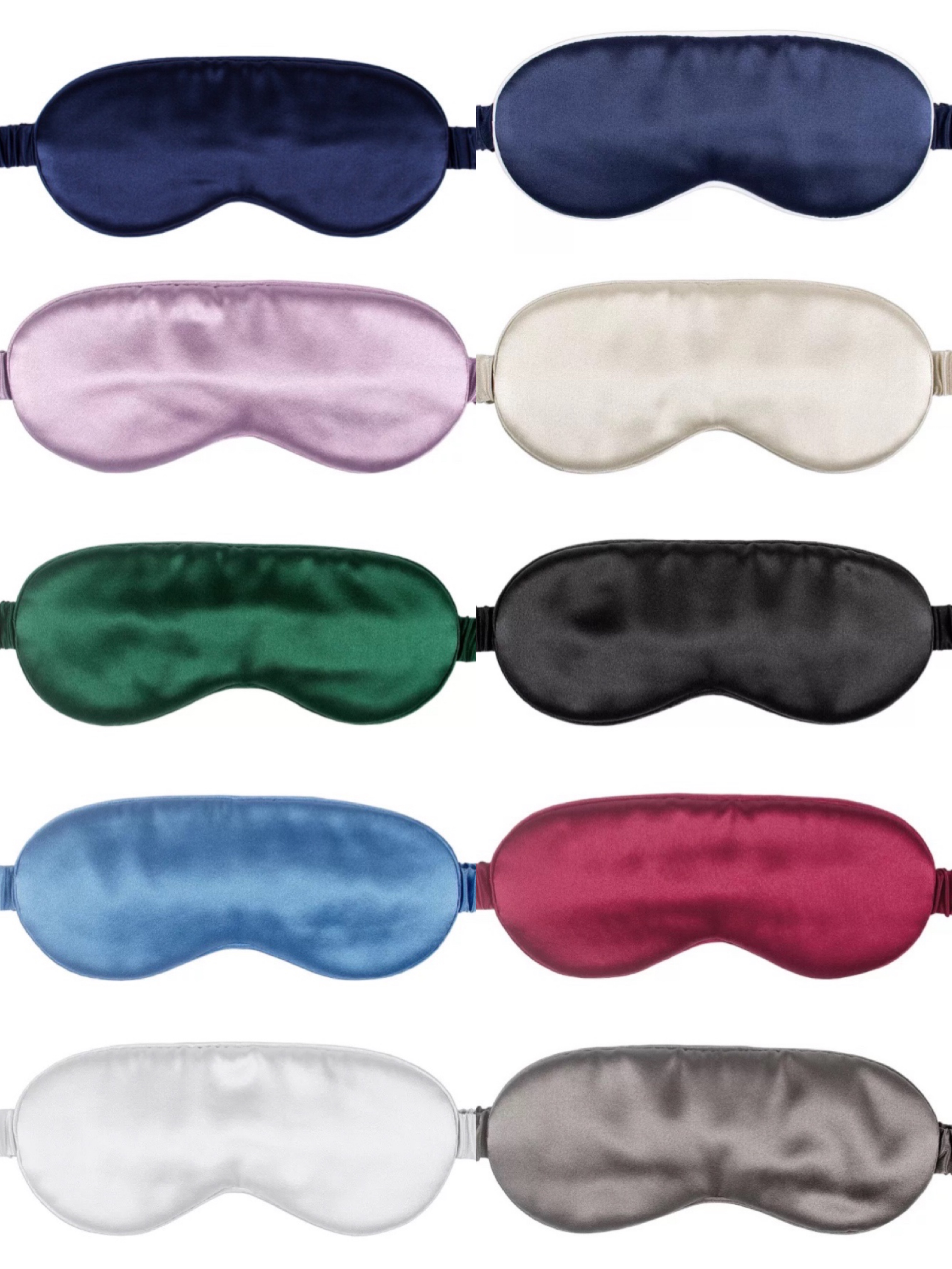 Wholesale 19mm Mulberry Silk Solid Color Sleep Eye Mask with Silk