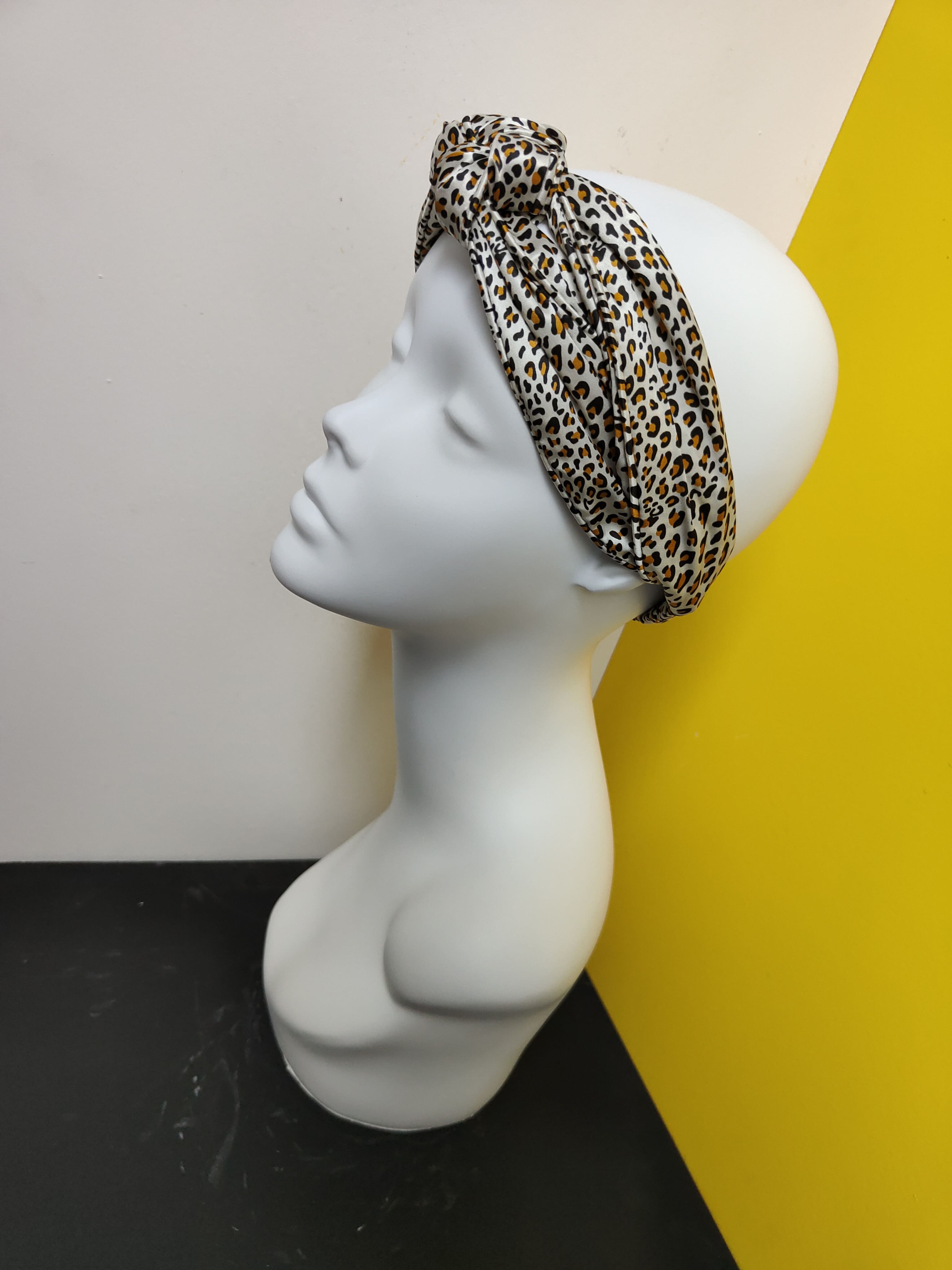 Printed Leopard Cheap 100 Mulberry Silk Headbands for Curly Hair for Wholesale