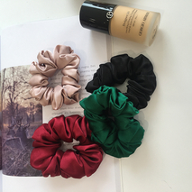 Custom Oversized Night 100 Mulberry Silk Scrunchie Set in Bulk