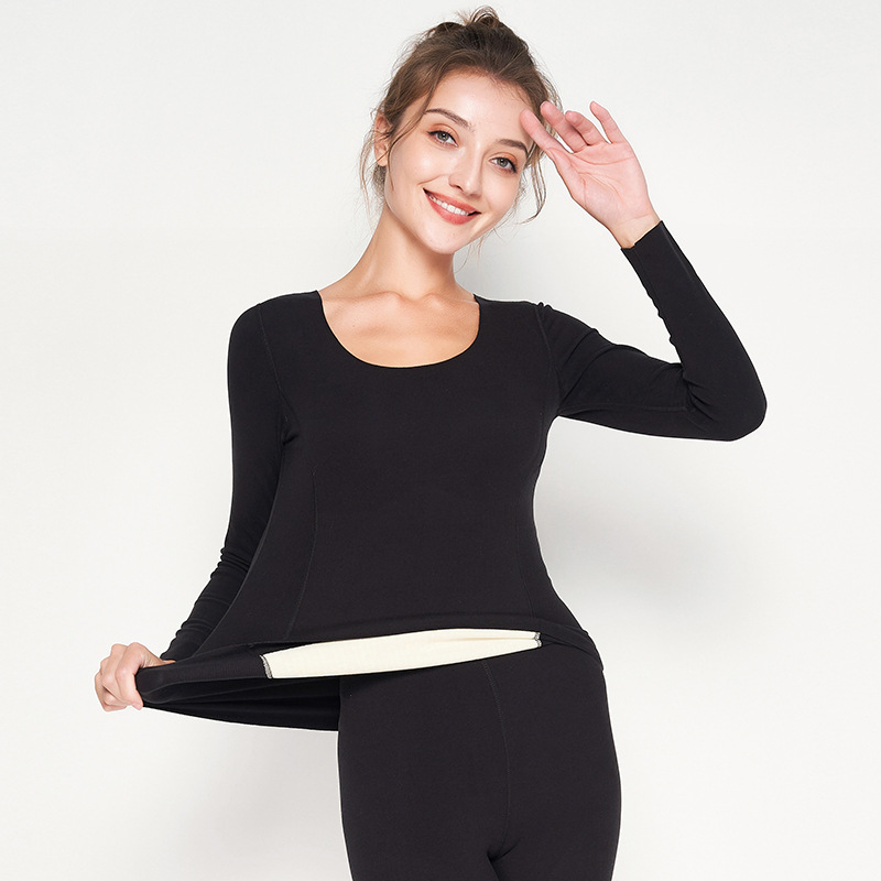 Wholesale Long Sleeve Womens Thermal Underwear Set Custom Base Layers
