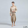 100% Mulberry Silk Personalised Luxury Mens Dressing Gown for Lounge Robes