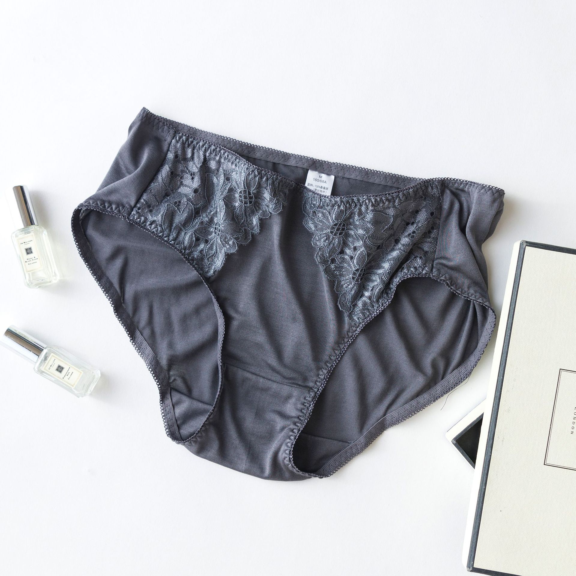 Wholesale Sexy Lace Black Silk Underpants Underwear Panties for Women
