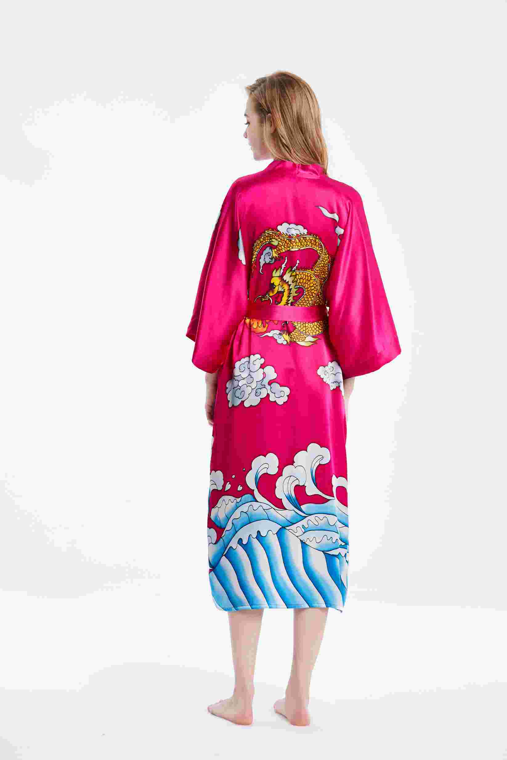 Floral Silk Robes Wholesale Product on Beauty Plus Silk Co., Ltd