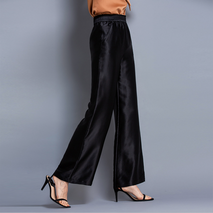 Wholesale Sporty Loose Wide Leg Fitting Mulberry Silk Pants Trousers Outfit for Women