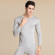 Csutom Lable Best Thermal Underwear for Men Ultra Soft Silk Thermal Long Johns Set Low-necked